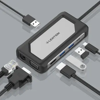 

USB C Hub with 4K HDMI, VGA, USB 3.0, RJ45, Type C Charging Adapter for MacBook Pro (Thunderbolt 3), 2018 2019 2020 Mac Air