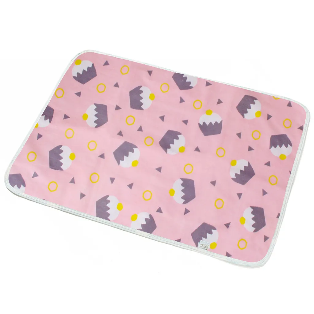 Cute Baby Changing mat Portable Foldable Washable waterproof mattress children game Floor mats Reusable travel pad Diaper - Цвет: D