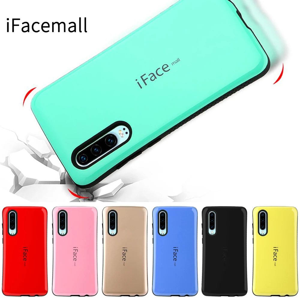 Противоударный чехол бампер iFace Mall для Huawei P20 P30 Pro Жесткий Чехол Lite противоударный