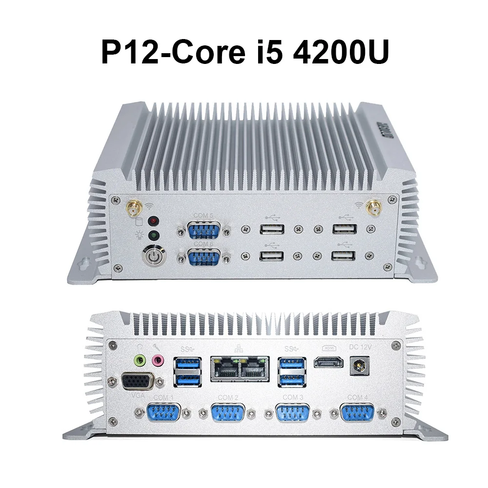 P12-Core i5 4200U Intel Core i5 8250u четырехъядерный процессор minipc dual nuc i7 5500U Windows 10 Linux промышленный компьютер COM HDMI VGA j1900 тонкий клиент - Цвет: P12-Core i5 4200U