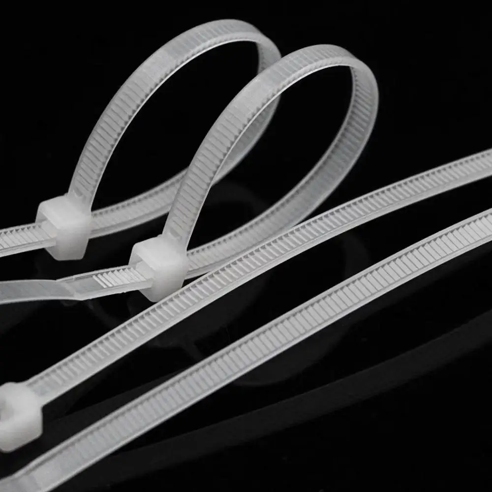 Sospechar traje invierno Xingo 5x550mm Self Locking Nylon Cable Zip Ties 100pcs Plastic Cable Zip Tie  Approved Loop Wrap Bundle Ties Black & White - Cable Ties - AliExpress