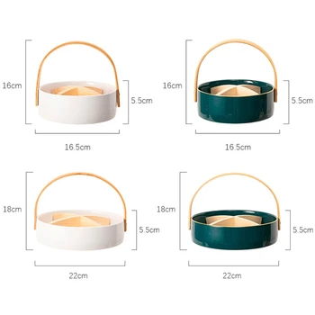 

Emerald Fruit Plate Home Living Room Fruit Basket Personality Creative Snack Plate Dinner Dish for Kitchen Supplies