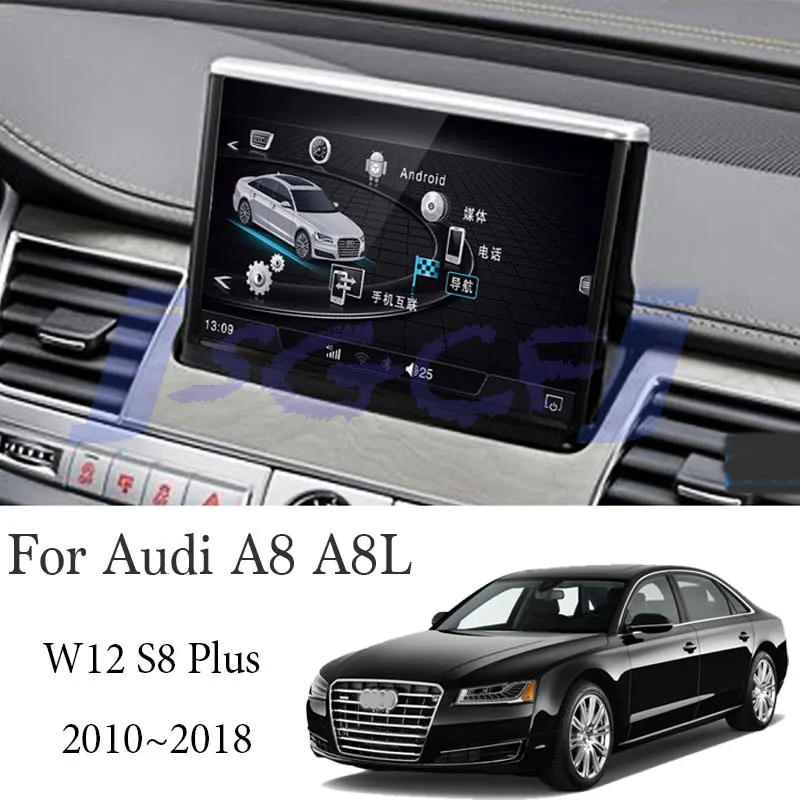 

Car Stereo Audio Accessories Navigation GPS Navi Radio CarPlay Screen For Audi A8 A8L W12 S8 Plus 2010~2018 MMi 360 Bird View