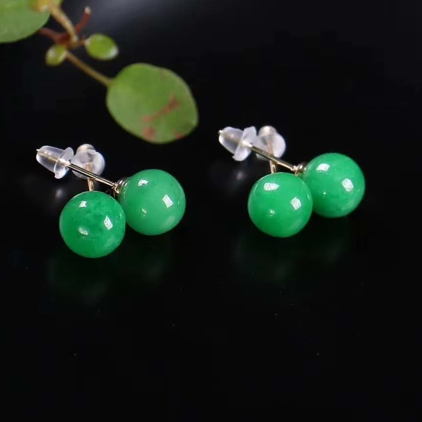 Серьги гвоздики Echsun 14k с золотым изумрудом esmeralda ювелирное изделие для женщин