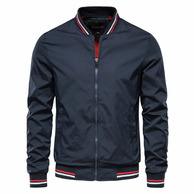 AIOPESON Solid Color Bomber Jacket Men Casual Slim Fit Baseball Mens Jackets New Autumn Fashion High Quality Jackets Male 1