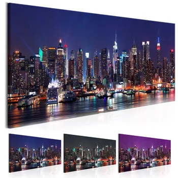 

New York Wall Art City Night Scene Canvas Painting Posters and Prints Modular Pictures for Living Room Cuadros Decoracion Salon