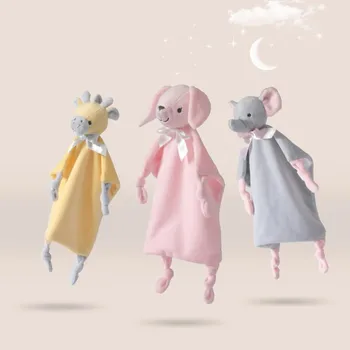 

Baby Towels Newborn Cartoon Animal Bear/Rabbit/Elephant Plush Dolls Soft Security Blanket Infant Comfort Saliva Towel Baby Toys