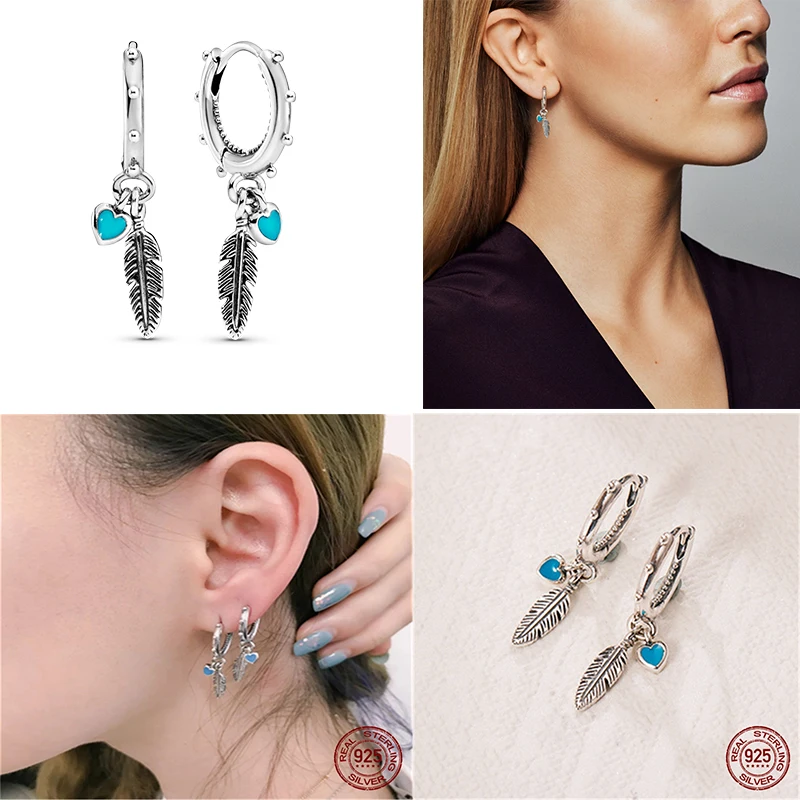 925 Sterling Silver Earrings Turquoise 