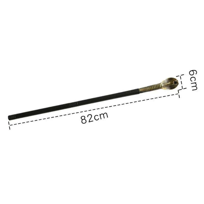 

Funny Halloween Snake Skull Scepter Toy Carved Pharaoh Magical Wands Stick Cosplay Props Kids Toys