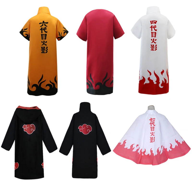 Аниме Наруто Костюм Akatsuki Itachi Косплей удзумаки мантия Hokage унисекс дети взрослые