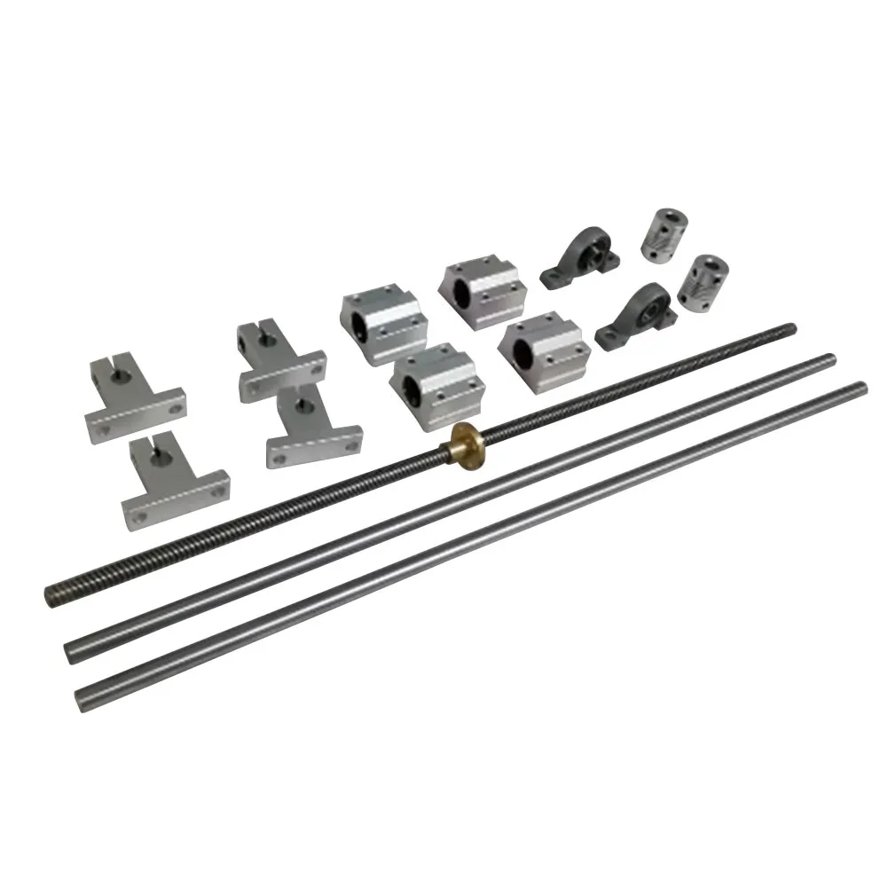 

15pcs 8-400 Mm Metal Guide Corrosion Resistant Sliding Rail Set Screws Bearing Housing Linear Smooth Support Optical Axis Shaft