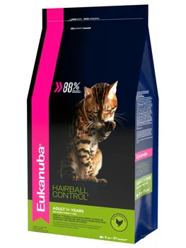 

EUKANUBA EUKANUBA ADULT HAIRBALL CONTROL RICH IN POULTRY for adult cats to bring wool with a bird