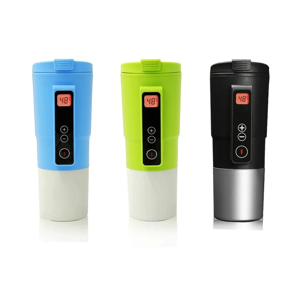 

New Portable Intelligent Car Auto Heating Cup Adjustable Temperature Car Boiling Mug Digital Display Kettle Vehicle Thermos
