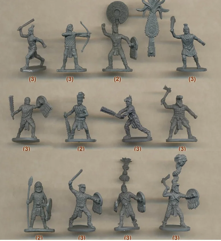 

Супермаленькая модель солдата 1:72, старый ацтекский воин, набор, неокрашенный
