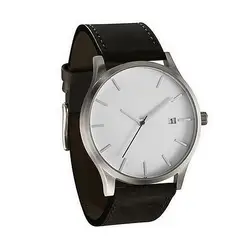 Пара модные часы для мужчин кожаный ремешок аналоговые кварцевые круглые наручные Бизнес мужские часы relogio masculino часы # CN20