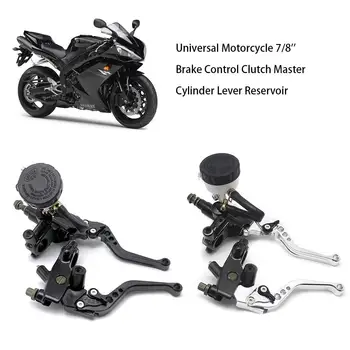 

Motorcycle Handlebar Brake Clutch Control Master Cylinder Lever Reservoir for 7/8'' Universal Motorcycle Replacement Parts