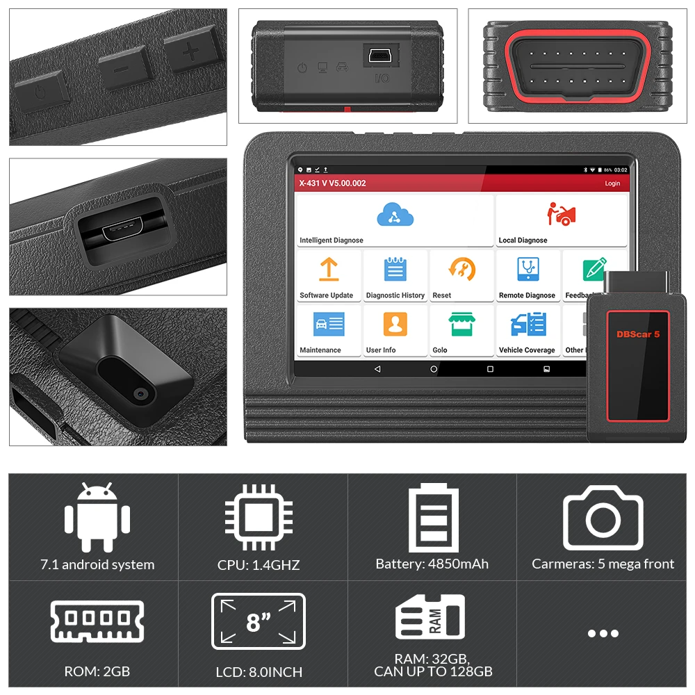 LAUNCH X431 V полная система OBDII диагностический инструмент с 30 + специальная