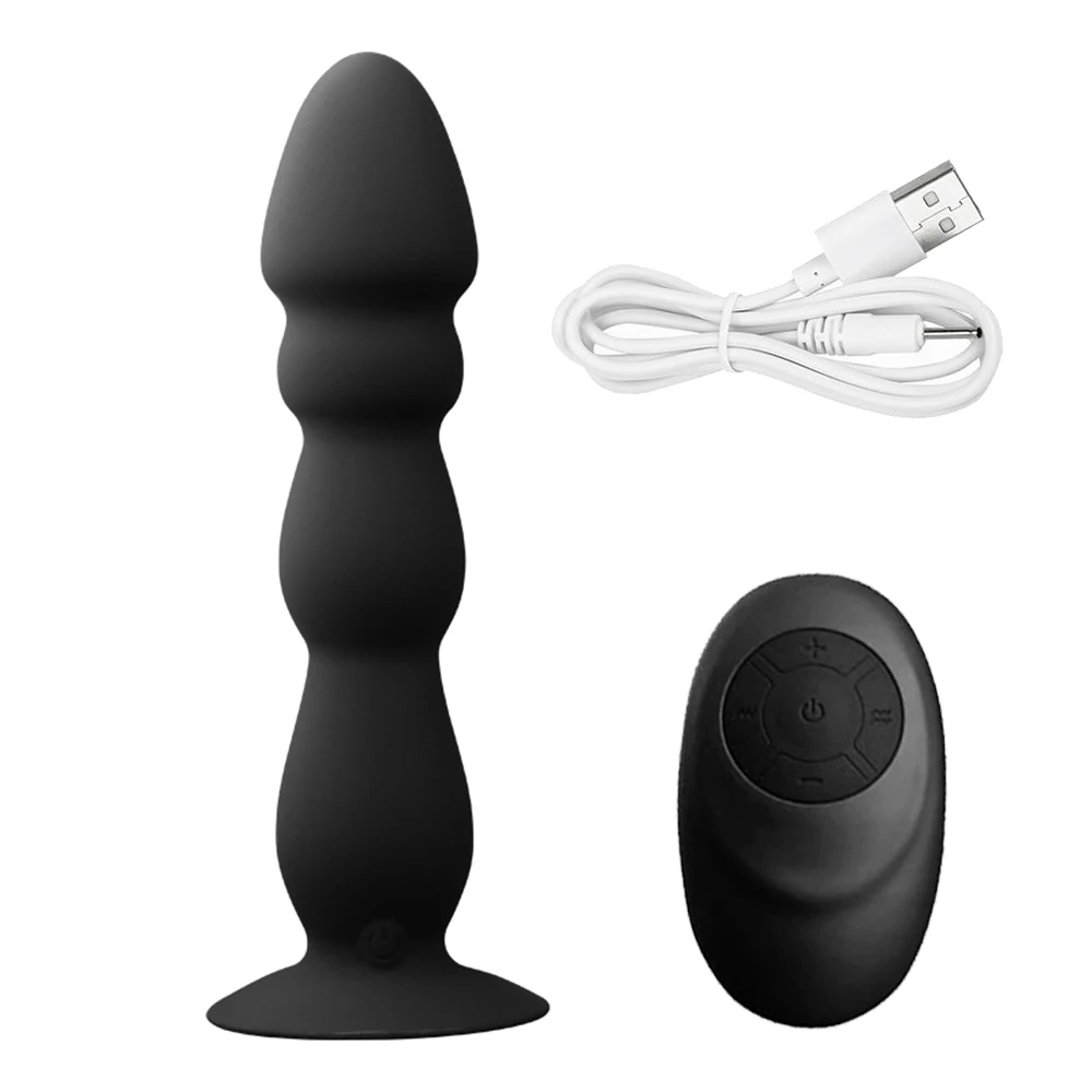 10 Speeds Wireless Remote Anal Dildo Male Prostate Massager Strong Sucker Unisex G-spot Stimulator Anus Penis Vibrator Sex Toys