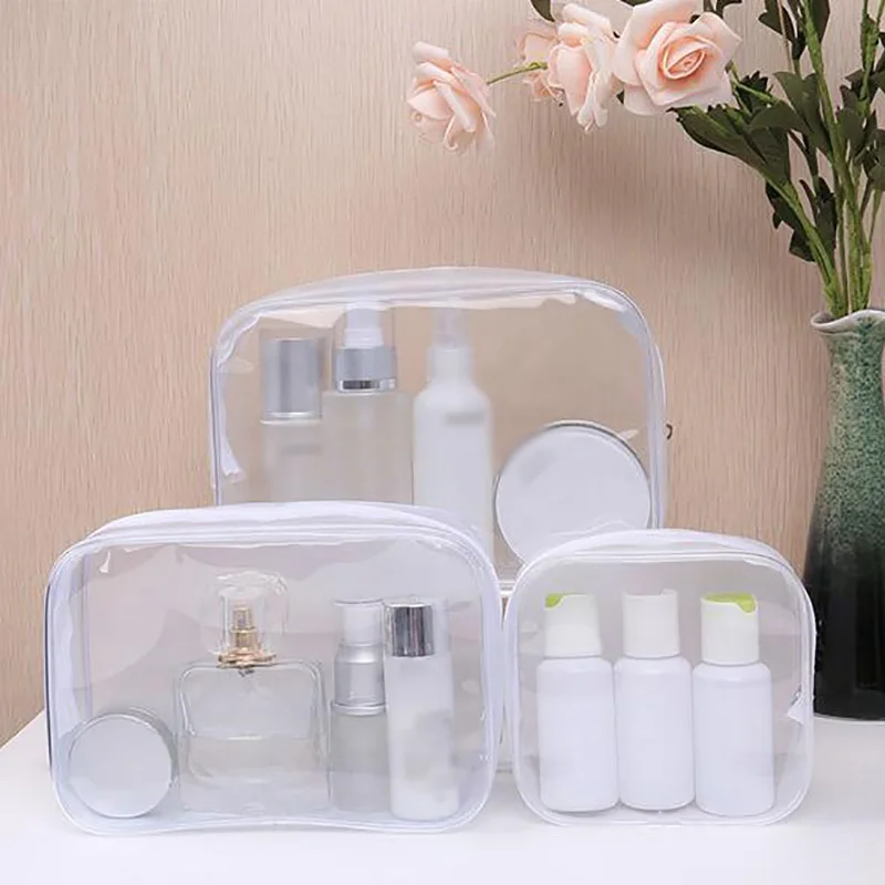 

DINIWELL Travel Cosmetic Bags PVC Waterproof Transparent Women Portable Make Up Bag Toiletry Organizer Storage Makeup Wash Pouch