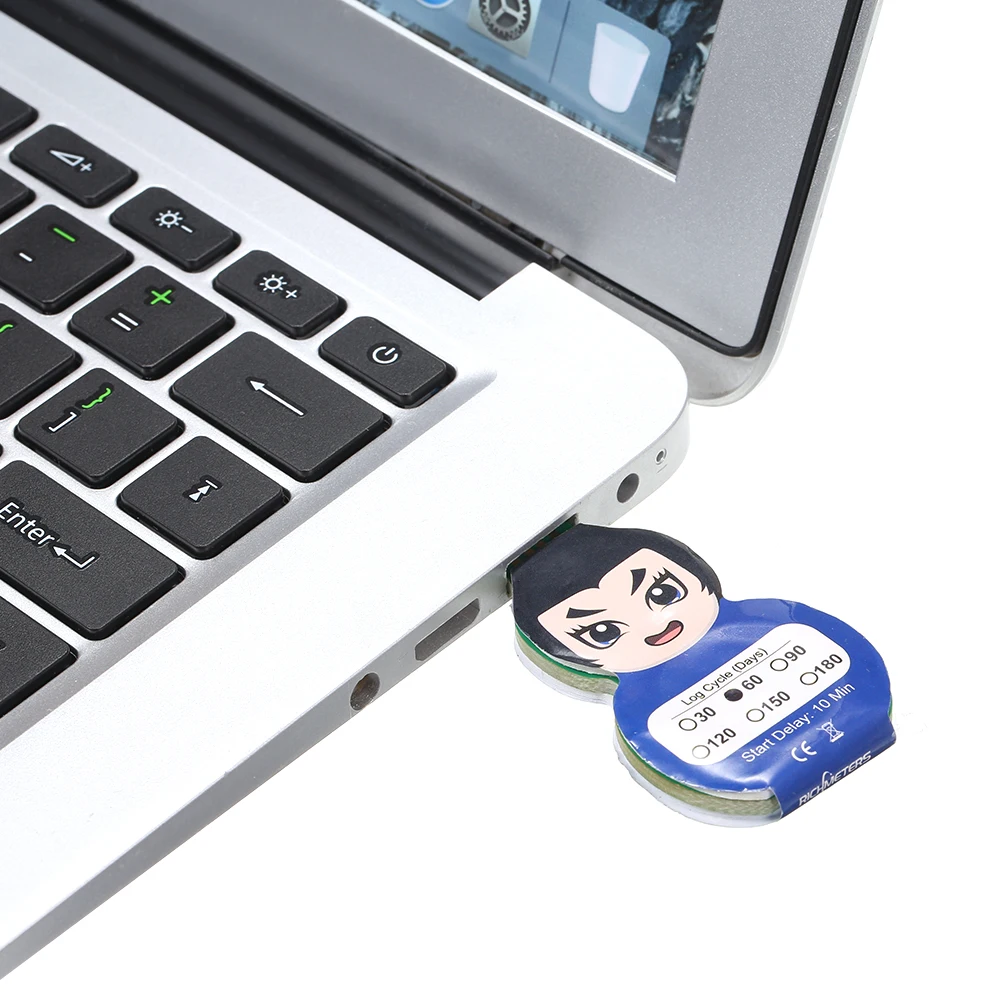 IP67 Водонепроницаемый PDF одноразовый USB 2,0 термометр регистрации температуры для биомедицины химической промышленности