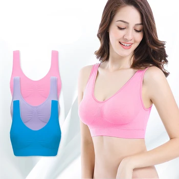 

Women Seamless Bra Padded Plus Size Sexy Wireless Brassiere Push Up Bralette Plus Size Active Bra Vest Underwear Lingerie