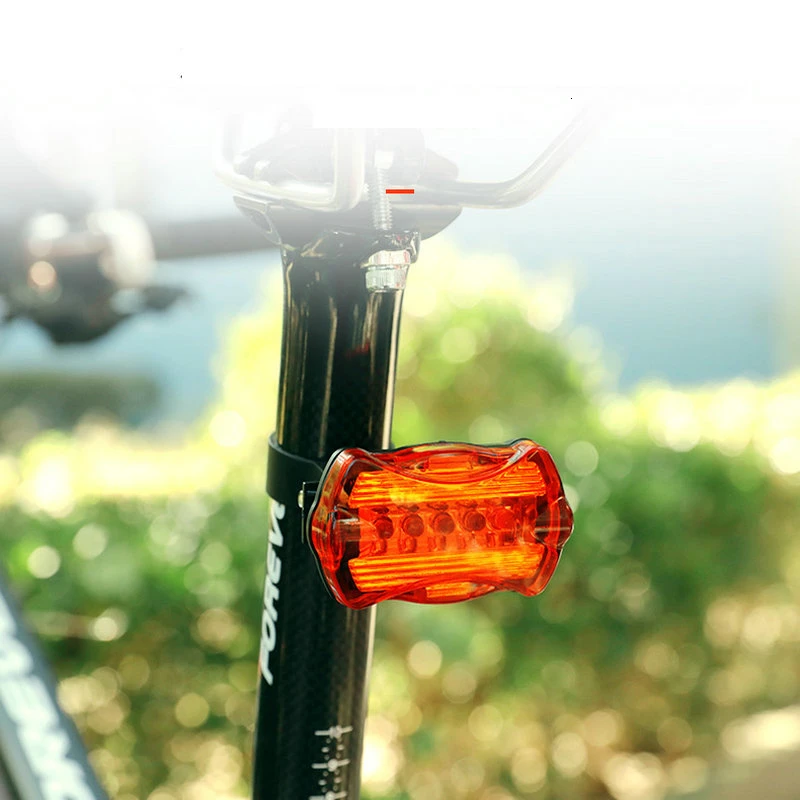 Cycling Bicycle Bike  Accessories Velo Waterproof Set Ultra Bright 5 LED  Front Light Lamp  Rear Safety Flashlight Taillight (28)