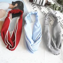 Весна и лето, японский и корейский стиль, стиль, перекрестная повязка для волос, женские резинки для волос с узлом, прямые полоски, стальная проволока Ac