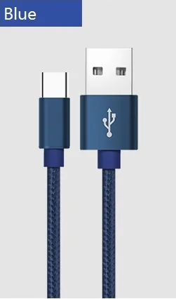 NOHON для Lightning USB кабель для iPhone XS Max XR 8 7 5 Быстрая Зарядка Micro USB C type C кабель для передачи данных для iPhone Android зарядное устройство - Цвет: Синий