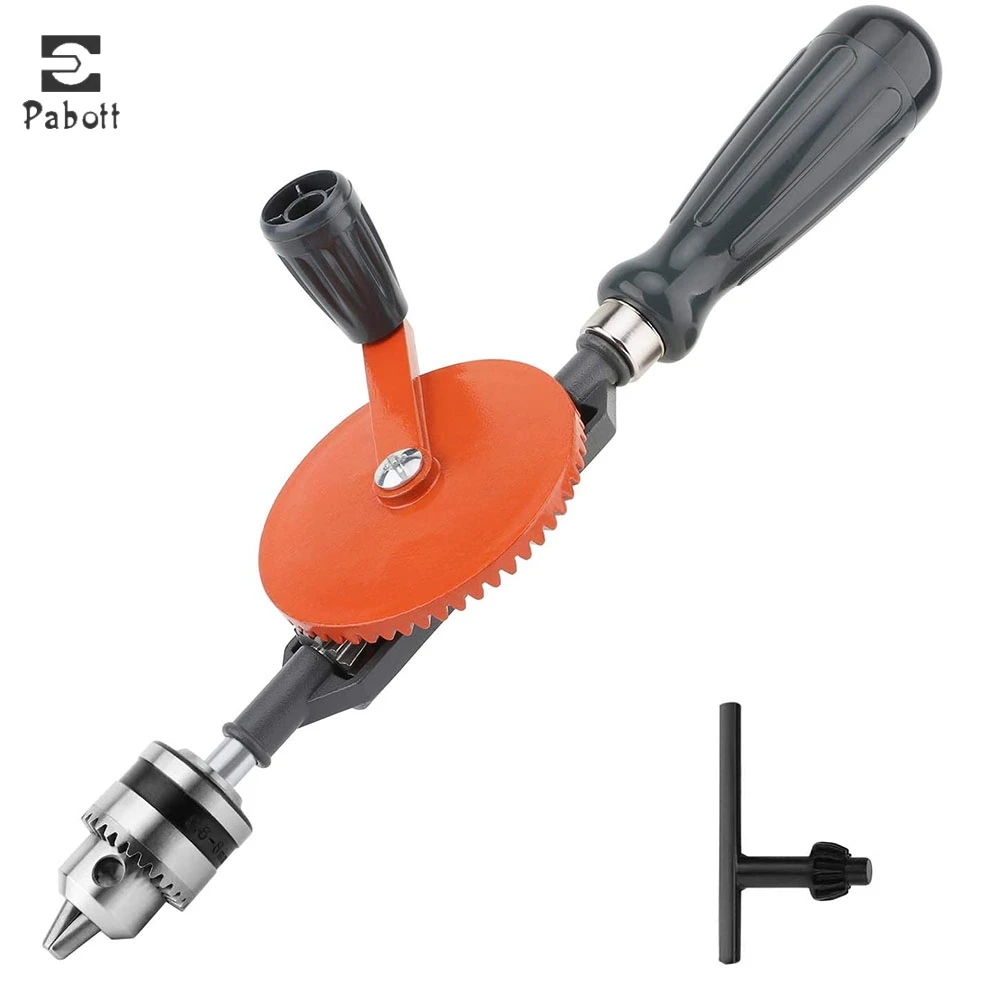 

Hand Drill 1/4 3/8 Inch Double Pinions Crank Drill Capacity Manual Drilling Tool For Wood Plastic Acrylic Circuit Board Punching