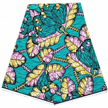 

cotton Ankara fabric African real wax print guarantee veritable real wax tissue 6 yards sewing material