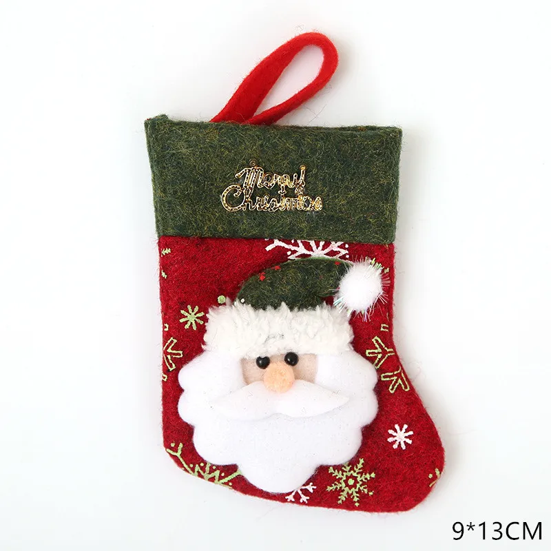 Tableware Fork Knife Holder Bag Navidad 2021 Noel Christmas Decorations for Home Dinner Table Decor New Year 2022 Christmas Gift