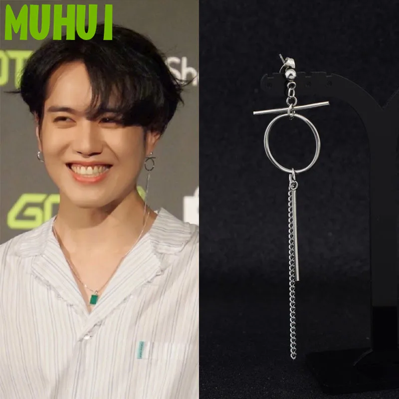 1 шт. GOT7 Kim YuGyeom серьги для женщин из нержавеющей стали длинные серьги-кисточки
