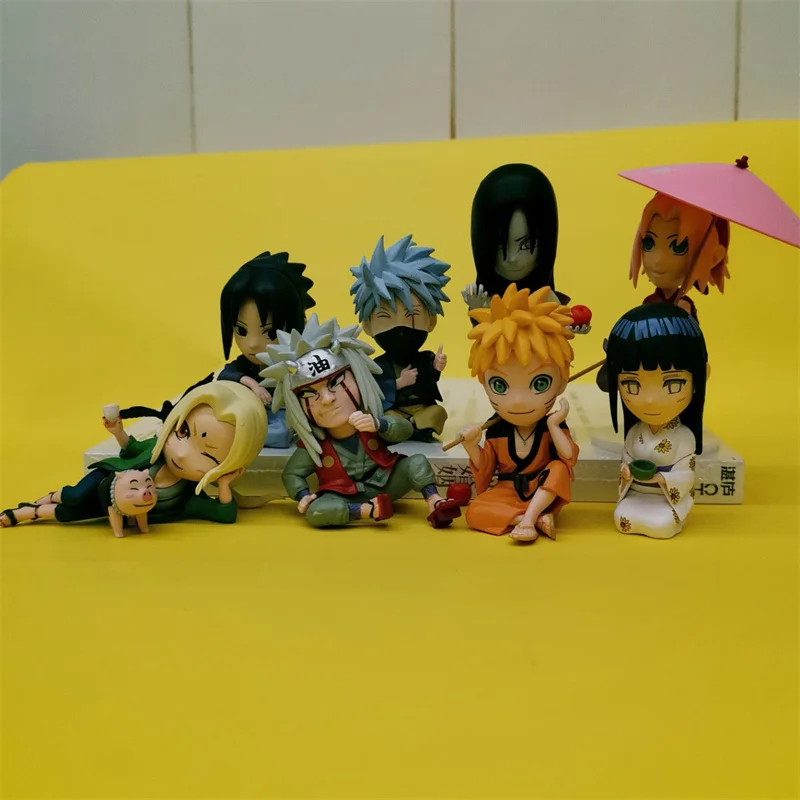 Hokage Anime Action Figures Toys for Children Jiraiya Hyuga Hinata Haruno Sakura Uchiha Sasuke Figure Model Ornaments Collection | Игрушки и