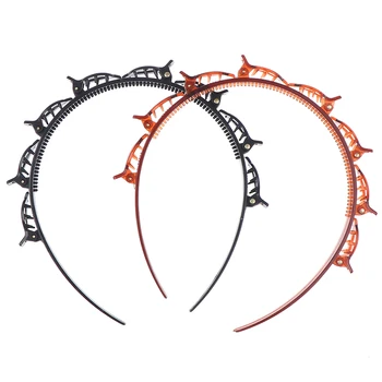 

2PCS Double Bangs Hairstyle Hairpin Fashion Double Layer Bangs Clip Headband