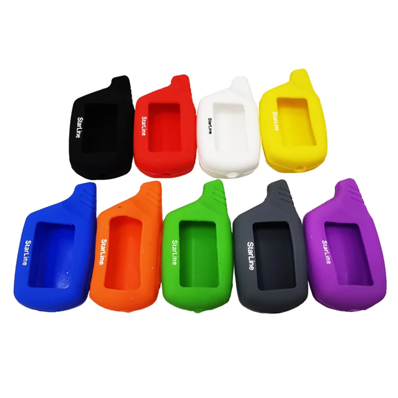 Key Case Cover Key Case 1 Pcs Starline B9 B6 A91 A61 Keychain Silicone Cover Key Case For Starline B91 Car Alarm Remote Controller LCD Transmitter
