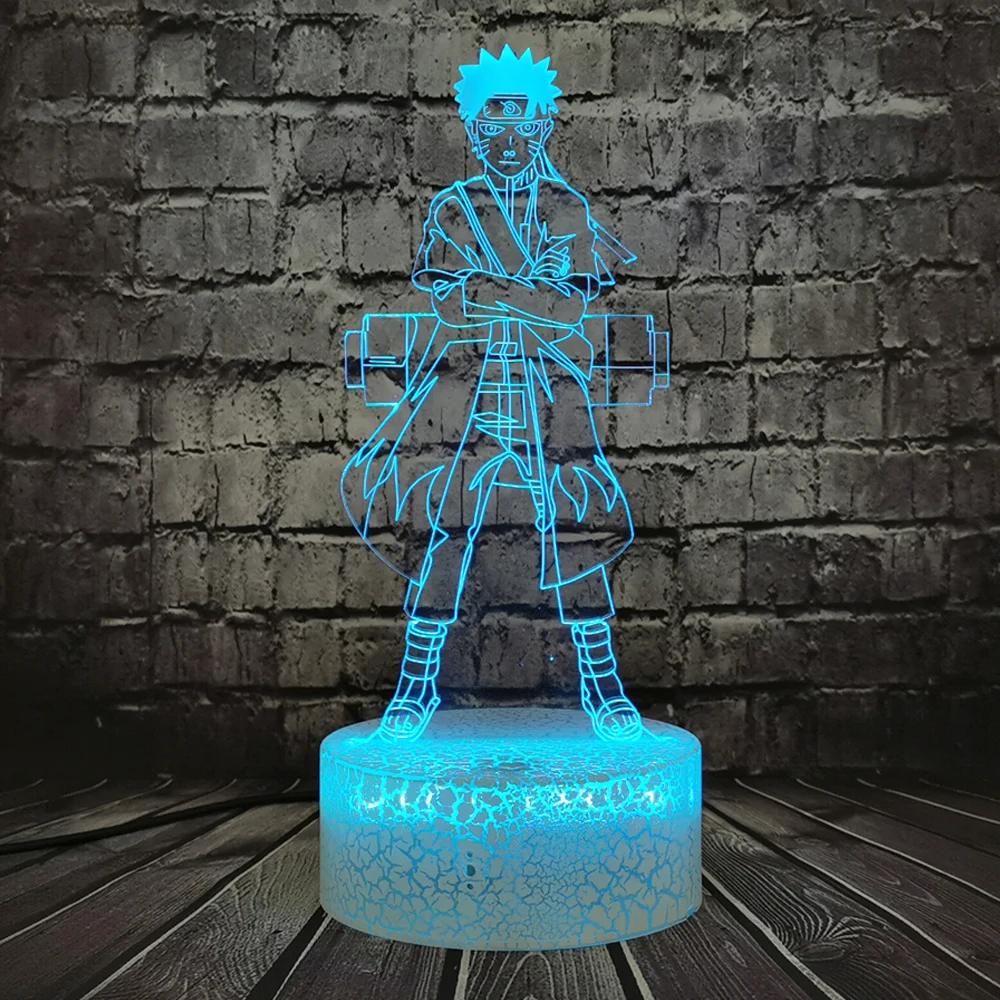 3D Uzumaki Naruto Body японский аниме мультипликационный светодиодный светильник для
