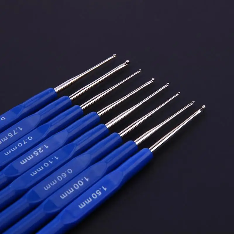 8Pcs 13.6 cm Different Sizes Small Crochet Hooks Needles Stitches Knitting Craft Case Set Home Sewing Accessories | Дом и сад