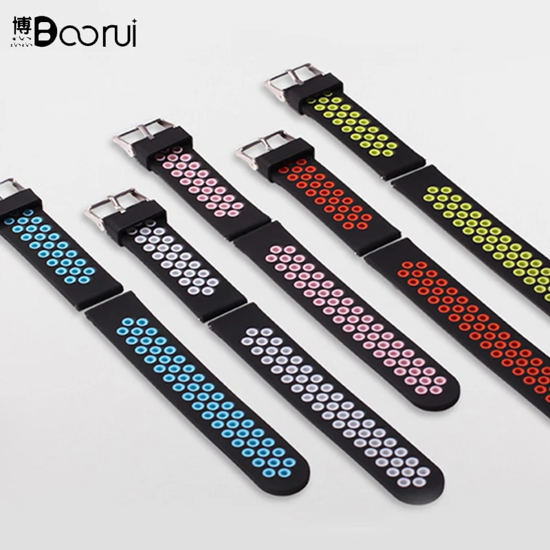 Silicone-Strap Amazfit Pace Garmin Forerunner BOORUI 20mm Vivoactive-3 Xiaomi Bip Mijia