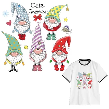 

Gnomes Thermal Sticker Patch Cute Gnomes Patches Diy Washable Heat Transfer New Garment Accessory Patch On Clothes