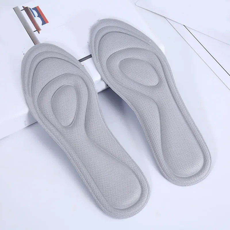 Розовый 4D ортопедические стельки из флока с эффектом памяти, ортопедические стельки для обуви, ортопедические подушки - Цвет: Розовый