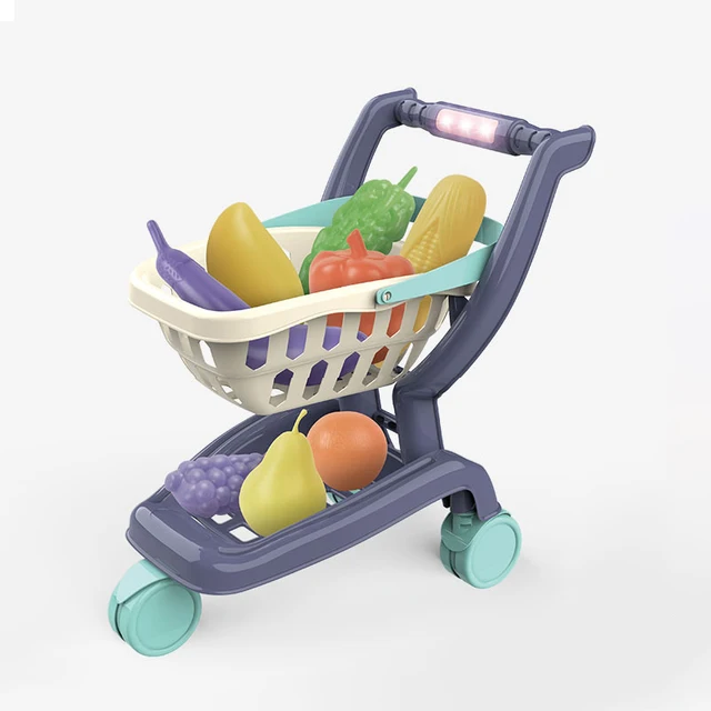 Montessori Method Educational Toys Refrigerator Washing Machine For Children Simulation Device Play House Kitchen Toy For Kids Trolley