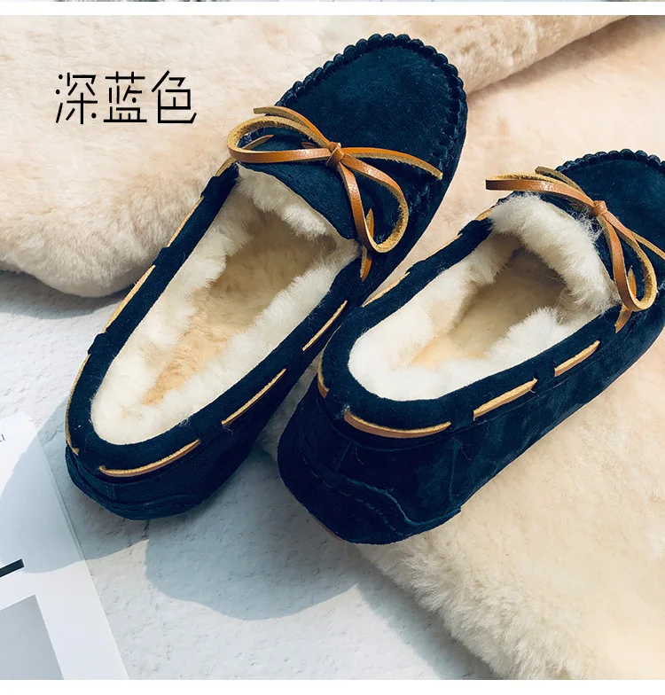 China's top quality snow boots in 2021, real sheepskin 100% natural wool woman flats women loafers free delivery,  women's shoes