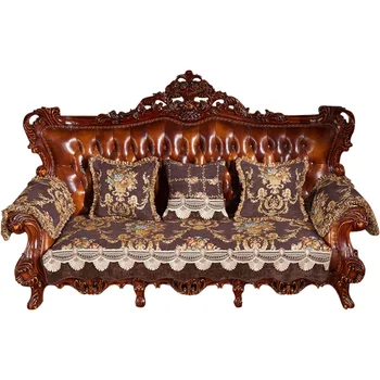 

European Sofa Cushion Chenille Jacquard Sofa Covers Four Season Cover For Cover Uniersal Room 1/2/3 Couch Slipcover Living Seat