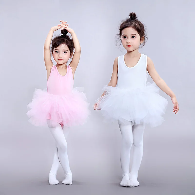 

Europe And America Childrenswear Children Gymnastic Dancing Dress INS Hot Selling Puffy Mesh Dress Tutu Skirt Dresses Ballet Ski