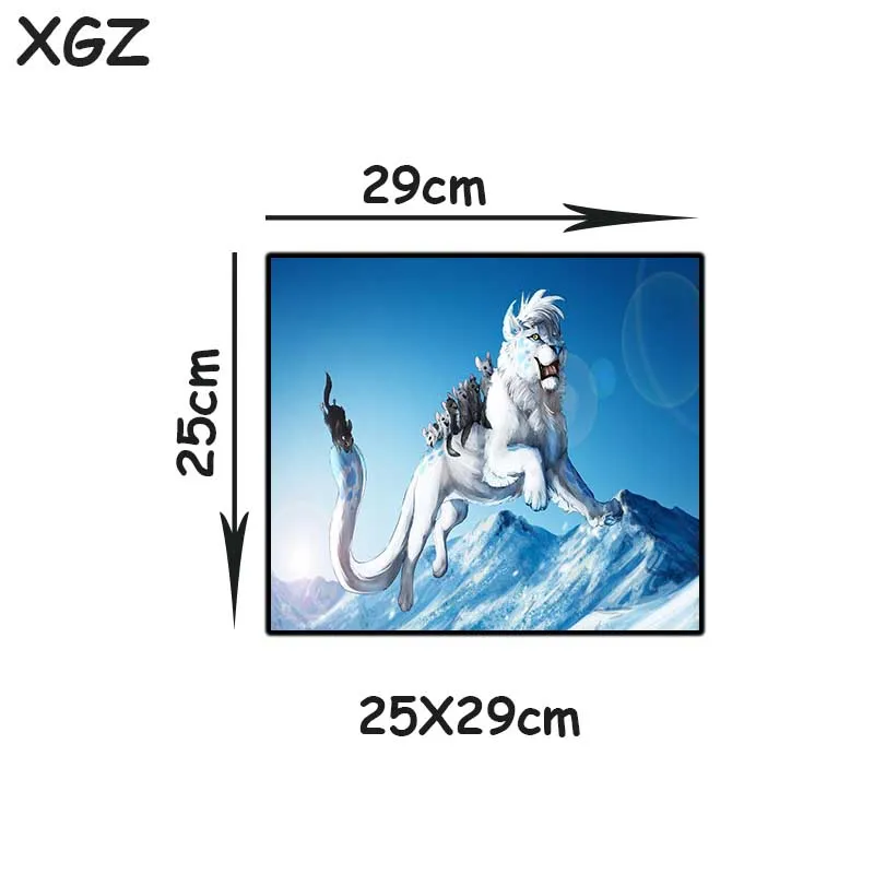 XGZ животное большой коврик для мыши Черный замок края аниме Лев хомяк снег горы компьютерный стол резиновый коврик нескользящий коврик из ткани
