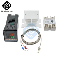 Régulateur de température Pid Rex c100 Original 1300 Ssr 40DA, relais à semi-conducteurs, Thermostat numérique, capteur de Thermocouple K