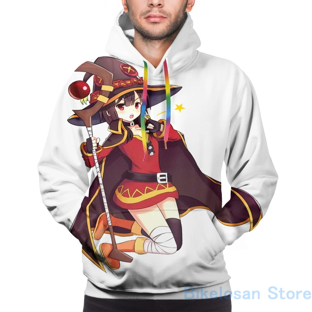 Мужские толстовки свитшоты для женщин забавные Konosuba Megumin принт Повседневное