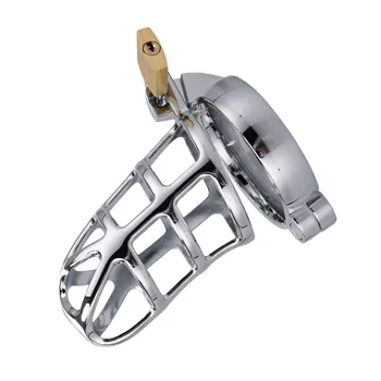 Big Metal Cock Cage Male Chastity Device BDSM Sex Toys for Men Penis Lock Erotic Bondage Husband Loyalty Drop Shipping 4