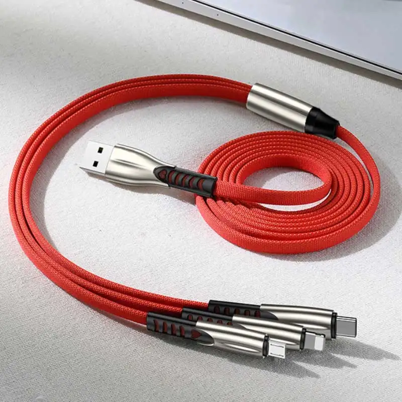 Red Usb-кабель для зарядки для samsung s8 s9 type c usb-кабель для huawei p20 mate20 oppo сплав цинка мульти провод для быстрой зарядки для xiaomi - Цвет: Red