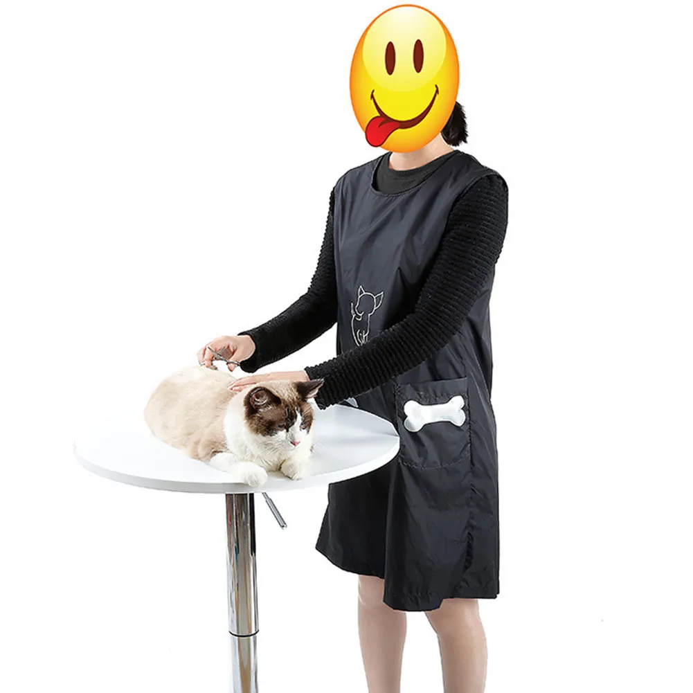 Aprons Pet Groomer Work Clothes Waterproof Nylon Grooming Apron With